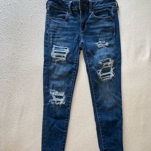 Dark blue ripped American Eagle Jeans